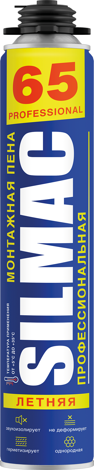 Монтажная пена профессиональная Летняя SILMAC 65